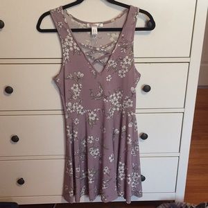 Purple floral dress